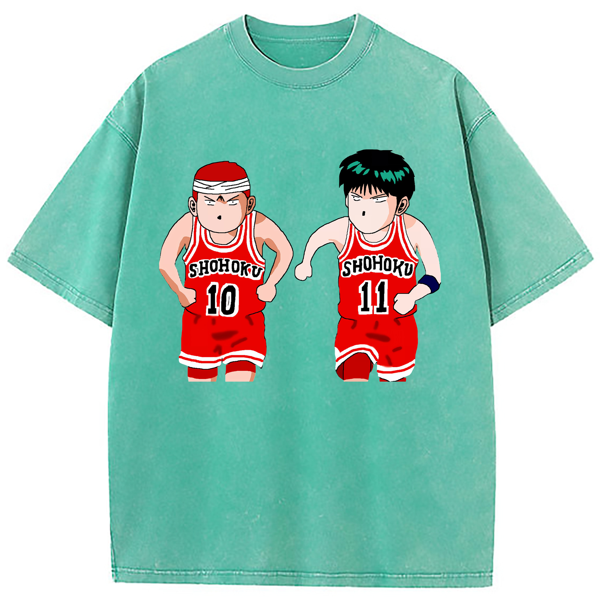 （画像用） SLAM DUNK／スラムダンク 綿100% ヴィンテージ風 半袖Tシャツ（フロントプリント）